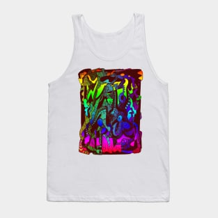 Rainbow Abstract Wave of Thoughts No 4 Tank Top